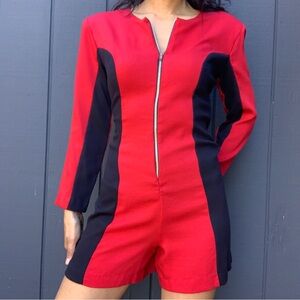 Vintage Chauncey Street colorblock jumpsuit Sz 11